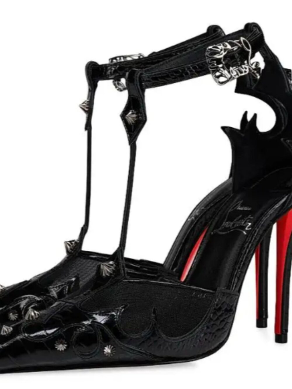 Christian Louboutin female Teetiag 100MM Heels Size: (40 1/2, US 10/UK 7)